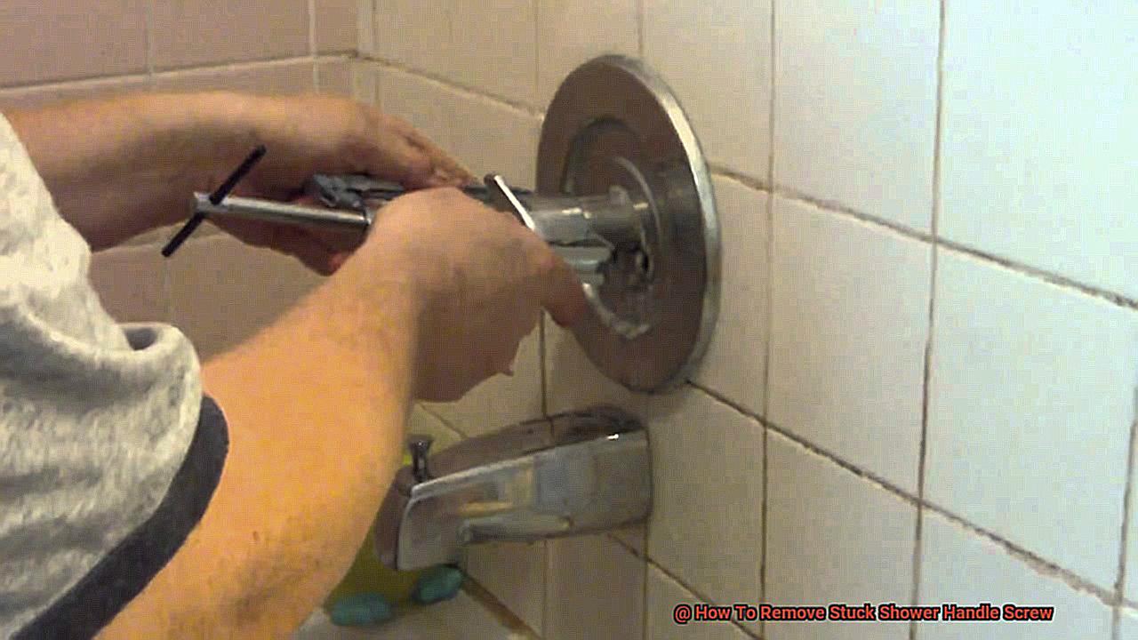 How To Remove Stuck Shower Handle Screw-3
