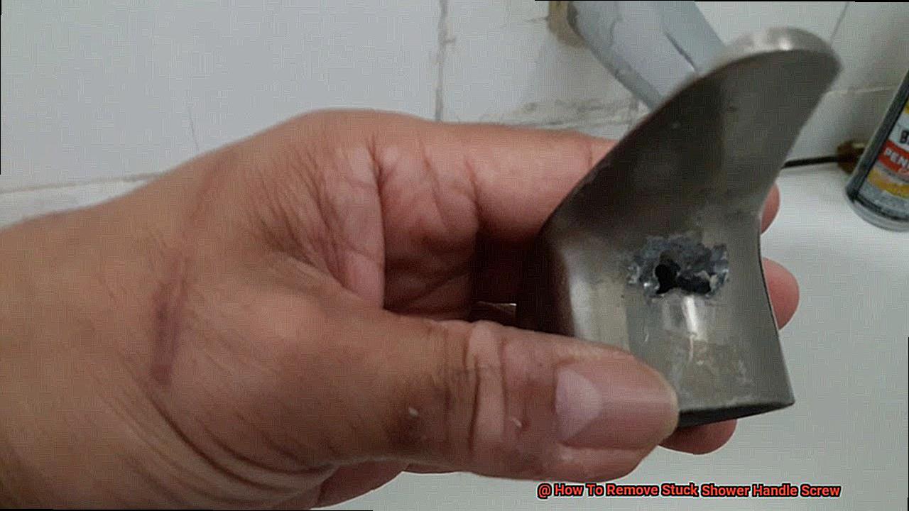 How To Remove Stuck Shower Handle Screw-5