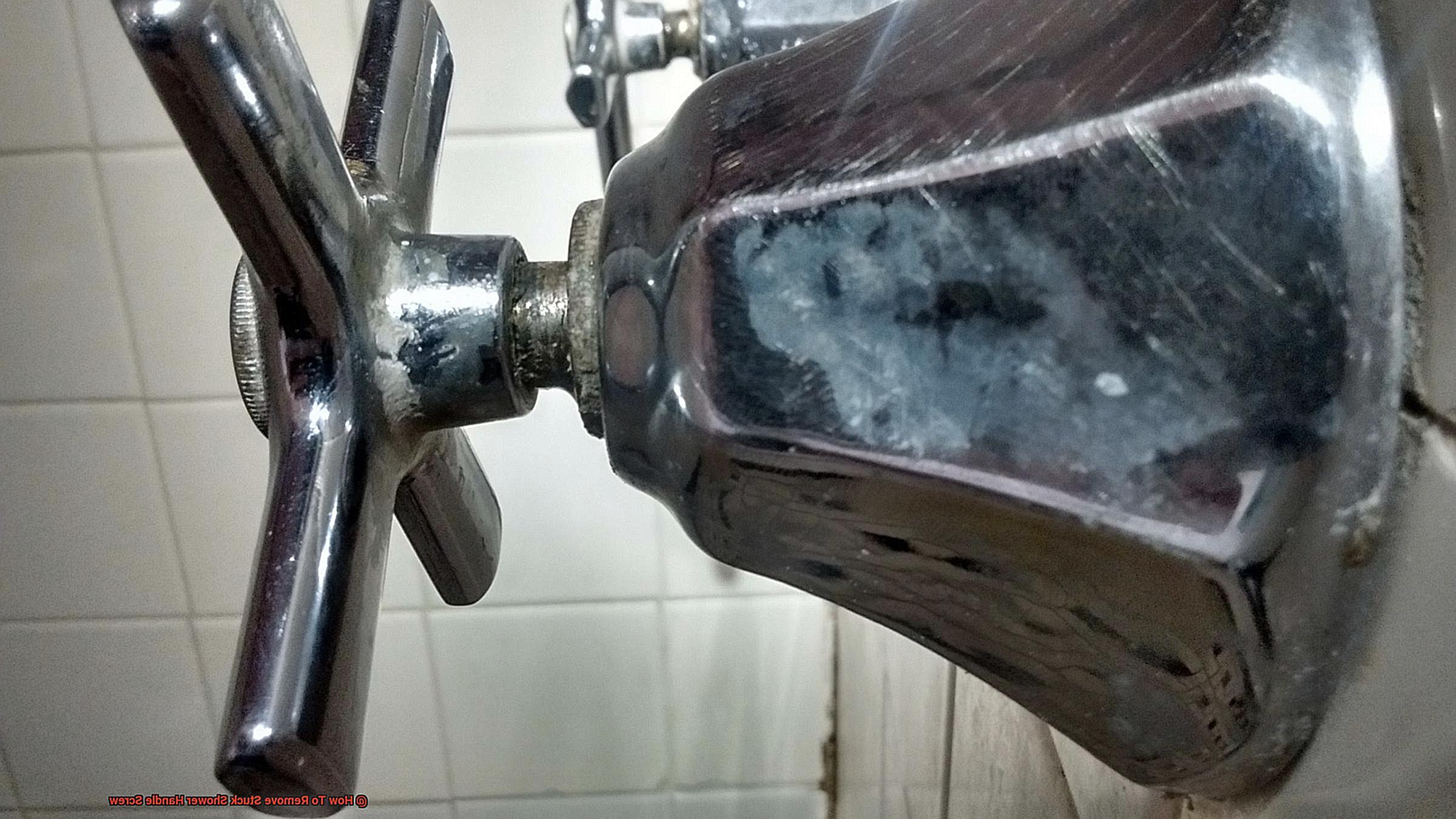How To Remove Stuck Shower Handle Screw-4